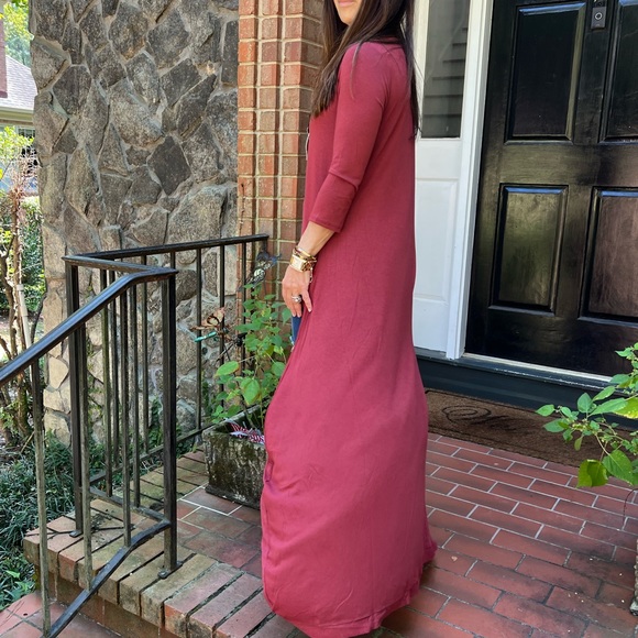 45 Boho high low Rust fabulous tunic dress - Picture 5 of 6